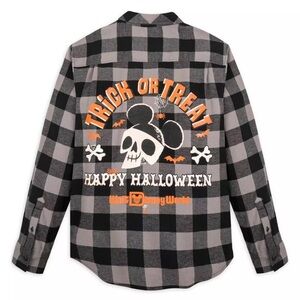 Disney  Halloween Plaid Shirt - Black and White